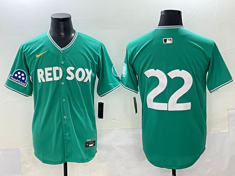 Men 2025 Boston Red Sox #22 No Name Green Joint Name Nike MLB Jersey style 5->boston red sox->MLB Jersey